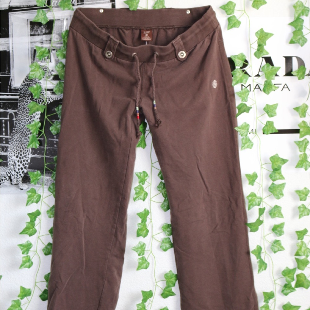Element Long Brown Y2K Pants, Size Medium (Can fit Large)